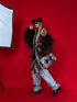 "CHILLY" LD04 artificial fur coat - choco